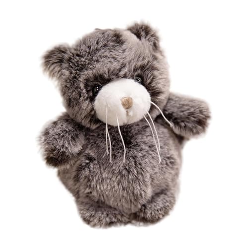 Niedliche Katzen-Schlüsselanhängerpuppe für Kinder und Bezauberndes Sammlerspielzeug, perfekt zum Spielen drinnen und draußen, ideal für Kinder ab 3 Jahren QkA388 (Grey, 13cm) von Generic