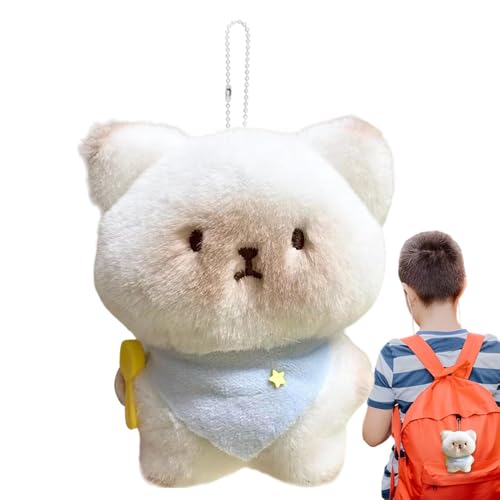 Niedliche Plüschkatze, Plüsch-Katzen-Anhänger, Plüschanhänger in Katzenform, hängende Ornamente, kreativer und tragbarer Anhänger für Tasche, Schultasche von Generic