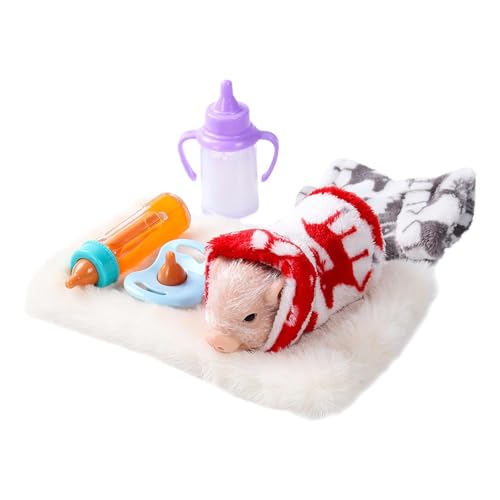 Niedliche Tierpuppe in Form eines Schweins, geeignet als Geschenk für Kinder, 2 Kleiderflaschen-Set von Generic