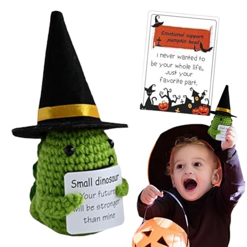 Niedliche gestrickte positive Puppen, Halloween-Kürbisköpfe, lustige Häkelpuppe mit inspirierender Karte, niedliche Party-Dekorationen für Kollegen Niedliche gestrickte positive Puppen, Halloween-Kürbisköpfe, lustige Häkelpuppe mit inspirierender Karte, niedliche Party-Dekorationen für Kollegen von Generic