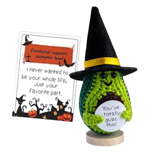 Niedliche gestrickte positive Puppen, gehäkelt, Halloween-Kürbisköpfe, lustig, handgefertigt, gestrickt, emotionale Unterstützung mit Karte P Niedliche gestrickte positive Puppen, gehäkelt, Halloween-Kürbisköpfe, lustig, handgefertigt, gestrickt, emotionale Unterstützung mit Karte P von Generic