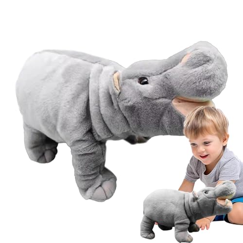 Niedliches Nilpferd-Plüschtier, 15,7 Zoll (39,7 cm) | Plüschtier für Zuhause, Wohnzimmer, Schlafzimmer, Küche | Plüschtier für Familien, ideal für Kinder und Erwachsene, bequemes Sofakissen von Generic