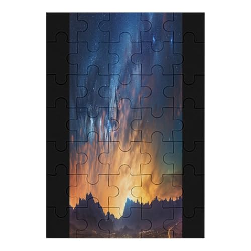 Night Sky - 1000 Teile Puzzle – - Hochauflösendes - Gelegenheitsspiel – 1000 Teile Holzpuzzle 35 von Generic