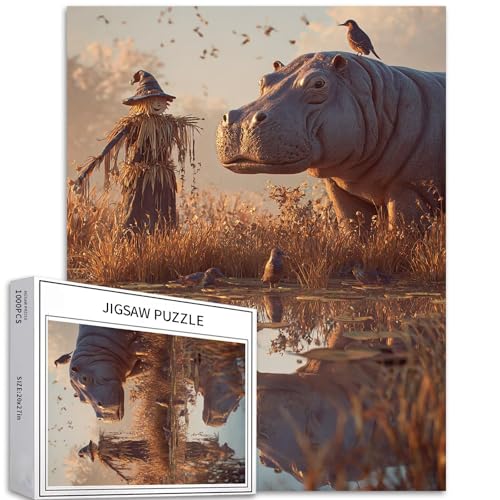 Nilpferd auf dem See Puzzle 1000 Teile für Erwachsene Halloween Fantasie Szene Kunst Puzzle bunt DIY für Heimdekoration Geschenke Familie Puzzle perfekt für Spieleabende 50 × Nilpferd auf dem See Puzzle 1000 Teile für Erwachsene Halloween Fantasie Szene Kunst Puzzle bunt DIY für Heimdekoration Geschenke Familie Puzzle perfekt für Spieleabende 50 × von Generic