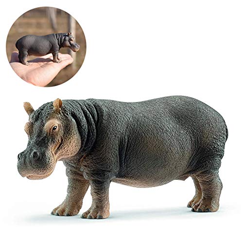 Nilpferdmodell | realistisches -Spielzeug | kleine Safari-Tierfiguren für die Schreibtischdekoration zur pädagogischen Unterstützung der Sammelwissenschaft von Generic