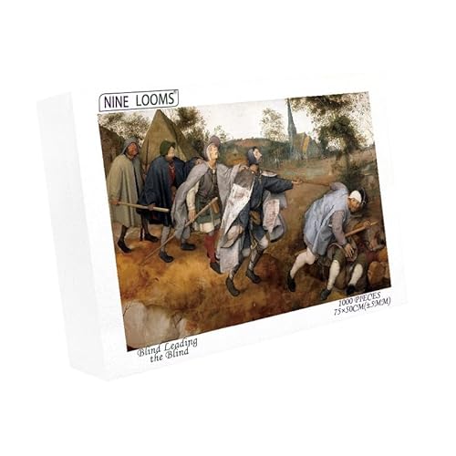 Nine Looms Wooden Jigsaw Puzzles 1000 Pieces Pieter Bruegel The Elder-The Parable of The Blind Leading The Blind Gifts Decorative Painting Puzzles Creative Gift (1000 Pcs) von Generic