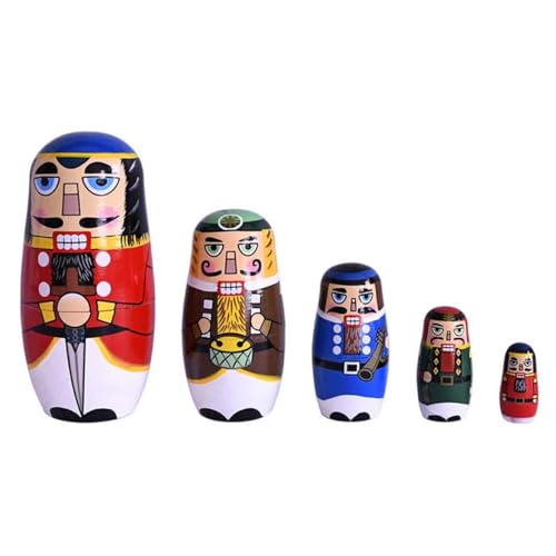 Nistpuppe aus Holz, Russische Matrjoschka, Weihnachtspuppen aus Holz, stapelbare Weihnachtspuppen aus Holz, handgefertigte stapelbare Holzspielzeuge für Kinder, Dekoration Nistpuppe aus Holz, Russische Matrjoschka, Weihnachtspuppen aus Holz, stapelbare Weihnachtspuppen aus Holz, handgefertigte stapelbare Holzspielzeuge für Kinder, Dekoration von Generic