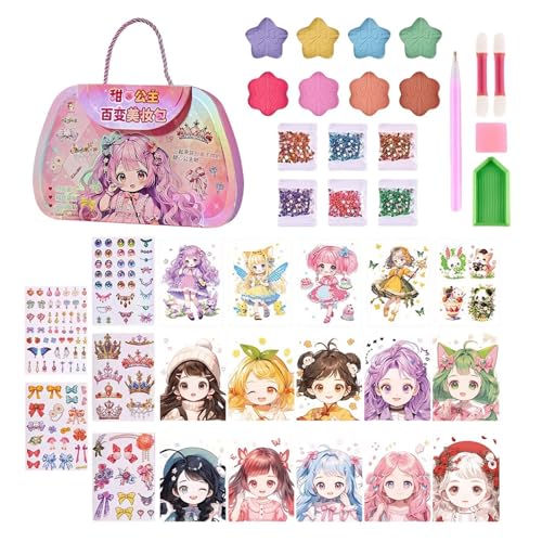 Novel Princess Games Make-up-Set aus Papier, Set zur Herstellung von Aufklebern, vielseitiges Make-up-Spielzeug, Prinzessinnen-Kostüm für Bücher von Generic