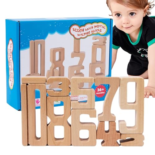 Number Bausteine, Nummer Bausteine Kinder - Zahlenpassende Spiel - Stapeln mathematisches Lernspiel, 1-10-Ziffernblöcke für Mädchen ab 3 Jahren, STEM-Aktivitäten von Generic