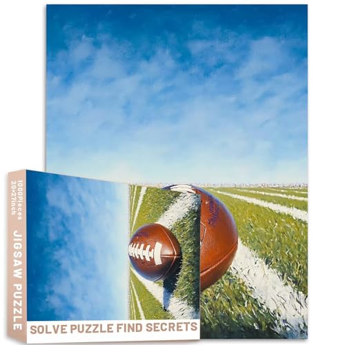Ölgemälde-Puzzle, Fußballfeldlinien, 1000 Teile, 50 x 70 cm, klassische Sportdekoration, bunte DIY-Puzzles für Heimdekoration, Geschenke, Familienpuzzle, perfekt für Spielabende von Generic