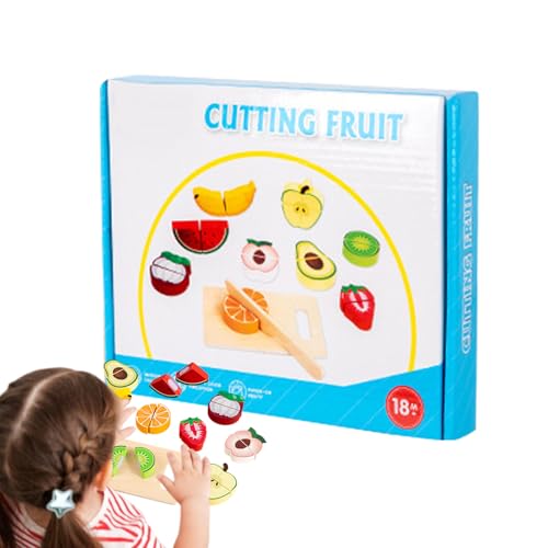 Obst schneiden Spielzeug für Kinder | Holzkinder Lernspiel - Vorschulfutter Schneiden Spielzeug Intellektueller Entwicklung für Mädchen von Generic