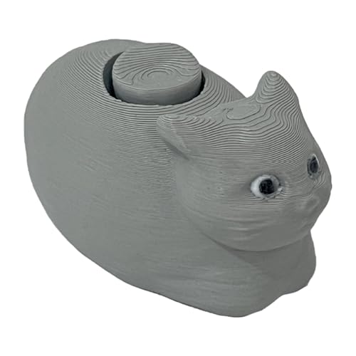 Oiia Oiia Katzenspielzeug, Oiia Oiia Katze, Oiia Oiia Katzenspielzeug, Wirbelspielzeug, skurriles, rotierendes Neuheitsspielzeug, Schreibtisch für Kinder Erwachsene, Stressabbau- (Grey, 3.4X3.7X7cm) von Generic