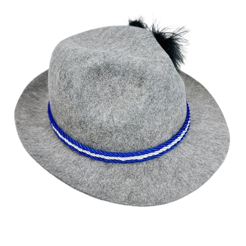 Oktoberfest-Kostüm – Deutsche Kappe mit Federn, Oktoberfest-Hut, Bayerischer Stil, deutsche Kappen für Oktoberfest – leichter deutscher Hut von Generic