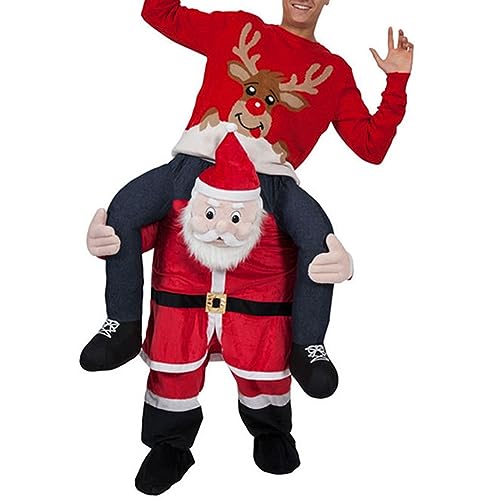 Oktoberfest Kostüm Erwachsene Herren Lustiges Ride On Maskottchen Kostüm für Oktober Karneval Lagerfeuer Halloween Weihnachten Party (Weihnachtsmann, Einheitsgröße) von Generic