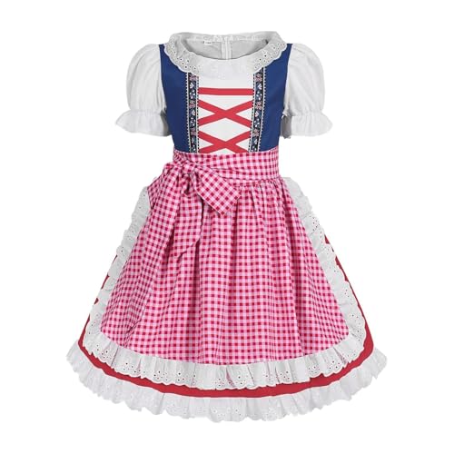 Oktoberfest-Kostüm für Kinder, Oktoberfest-Kostüm für Mädchen | Deutsches Oktoberfestkleid für Mädchen, Deutsches Dirndl für Mädchen, bayerisches Oktoberfest-Kostüm von Generic
