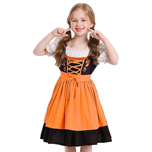 Oktoberfestkleid, Deutsches Kostüm für Kinder, Dirndl, Oktoberfestkleid für Mädchen, Oktoberfest-Kostüm für Kinder, Dirndl-Kostüm für Kinder von 2 bis 12 Jahren, Oktoberfest, Karneval von Generic