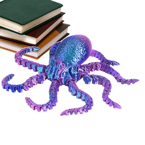 Oktopus-Spielzeug, Modell Tier, bedruckter Oktopus, Sammelfigur mit beweglichem Oktopus, sensorischer Spaß, Spielzeug für Stressabbau, Ar von Generic
