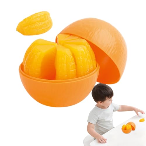 Orangenfruchtblöcke, orange Matching Puzzle - 3D -Simulation Orange Form Magic Cube,Pädagogischer kreativer Stressabbau Spielzeug, Fruchtzappel -Desktop -Ornamente für Kinder von Generic