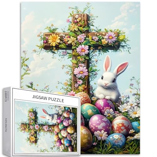 Sumllee Osterhase 1000 Teile Puzzle für Erwachsene, Karton, Osterstil, 19,7 x 27,5 Zoll, 1000 Count, ab 14 Jahren Sumllee Osterhase 1000 Teile Puzzle für Erwachsene, Karton, Osterstil, 19,7 x 27,5 Zoll, 1000 Count, ab 14 Jahren von Generic