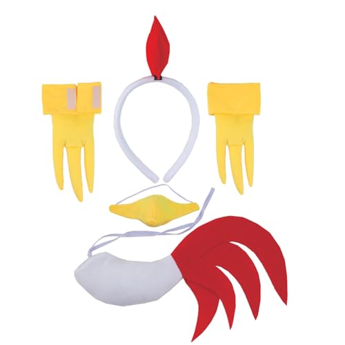 Osterkostüm für Küken | Kinderkostüm für Ostern Küken Tiere Ohren Kostüm Zubehör Stirnband Schwanz Kostüm Set für Halloween und Weihnachten Osterkostüm für Küken | Kinderkostüm für Ostern Küken Tiere Ohren Kostüm Zubehör Stirnband Schwanz Kostüm Set für Halloween und Weihnachten von Generic