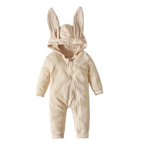 Ostern Mädchen Langarm Baby Bunny Kostüm Winter Baby Body Krabbeln Anzug Kapuzen Kleidung Baby Kleidung 62 Junge (Yellow, 6-9 Months) von Generic