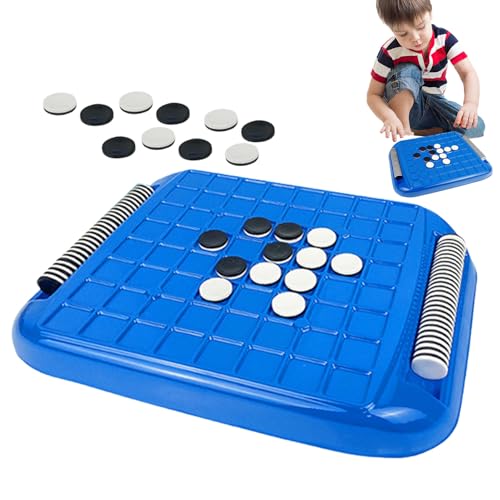Othello-Spiel,Strategie-Schachspiel - Lernspielzeug Schwarz-Weiß-Schachspiel - Reversi Brain Teaser Reiseschachspiel für 2 Spieler, Machen Sie sich bereit, die Teamzusammenarbeit mit unserem Reversi-B von Generic