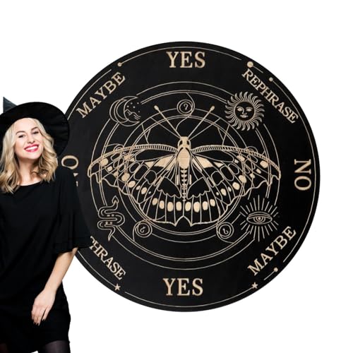 Ouija Spirit Board, Pendelbrett für Wahrsagerei - Holz metaphysische Planchette Pinnwände mit Buchstaben,Spirit Dekorationen Pendel Brettspiel für Anfänger, Familie Ouija Spirit Board, Pendelbrett für Wahrsagerei - Holz metaphysische Planchette Pinnwände mit Buchstaben,Spirit Dekorationen Pendel Brettspiel für Anfänger, Familie von Generic