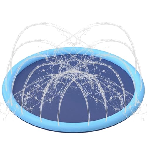 Outdoor Hundepool – Wasserspiele für draußen, Gartenspiele im Freien | Pool-Wasserspielzeug für Hunde mit Sprinkler, PVC-Gartenbewässerungsspielzeug, Matte Outdoor Hundepool – Wasserspiele für draußen, Gartenspiele im Freien | Pool-Wasserspielzeug für Hunde mit Sprinkler, PVC-Gartenbewässerungsspielzeug, Matte von Generic