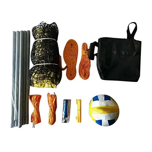 Outdoor Volleyballnetz Set, Professionelles Volleyballnetz und Ballnetz System für den Strand im Freien | Garten mit höhenverstellbaren Stahlpfosten, stabiles Nylonnetz Outdoor Volleyballnetz Set, Professionelles Volleyballnetz und Ballnetz System für den Strand im Freien | Garten mit höhenverstellbaren Stahlpfosten, stabiles Nylonnetz von Generic