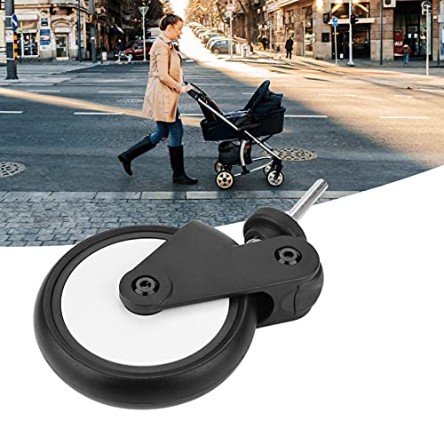 Paar Gummiräder für Kinderwagen, Zubehör für Vorder- und Hinterräder aus Gummi, Kinderwagenräder mit Werkzeug (EIN Paar Vorderräder) von Generic