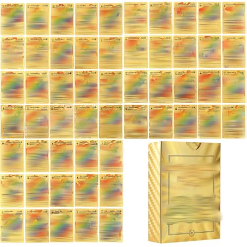 Packung mit 55 PCS Cartoon Karten Gold Schwarz Silber Seltene Karten Set, Keine Duplikate Karikaturen Comics Sammelkarten für Kindergeburtstag Party Geschenke Rare Karten Set Packung mit 55 PCS Cartoon Karten Gold Schwarz Silber Seltene Karten Set, Keine Duplikate Karikaturen Comics Sammelkarten für Kindergeburtstag Party Geschenke Rare Karten Set von Generic