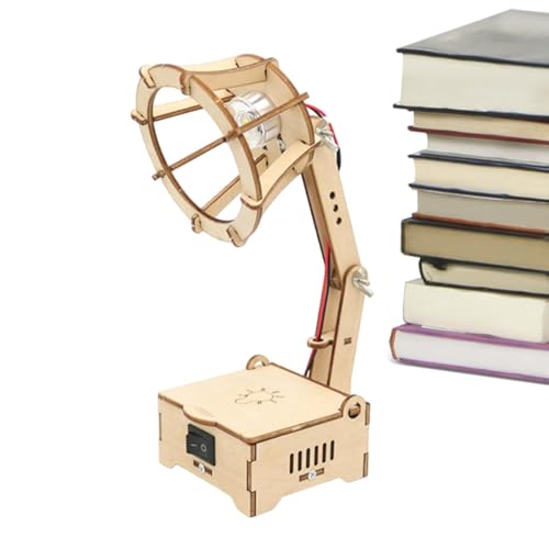 Pädagogische Kits, Spielzeugwissenschaftsset mit Lampe, elektrisches Spielzeug mit Feinmotorik, Tischlampe aus Holz für Schreibtischdekoration, Lernspielzeug von Generic