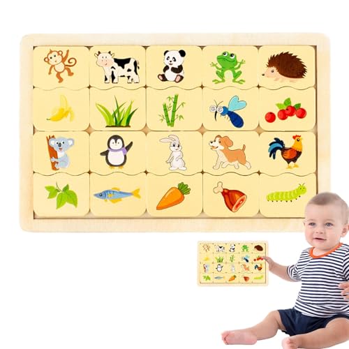 Pädagogische Matching-Spiele, Holz-Match-Puzzles - Holzzahlen-Matching Puzzles - Tragbare Früherziehungsspielzeug, niedliche Lernspielzeuge für sv von Generic