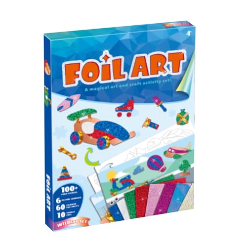 Pädagogisches DIY-3D-Sticker-Kunst-Set für Kinder, praktische Bastelaktivität, Papiermaterial, Lernspielzeug für den Innenbereich, für Kinder ab 4 Jahren Qgy548 (A, 32cm) von Generic
