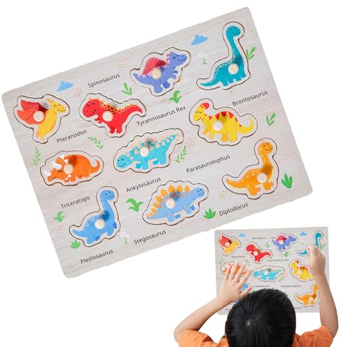 Pädagogisches Puzzles Set, Vorschule Puzzles Set, Holzpuzzles zum Lernen der Feinmotorik, Pädagogisches Fußbrett für frühes Lernen, Geburtstag, n von Generic