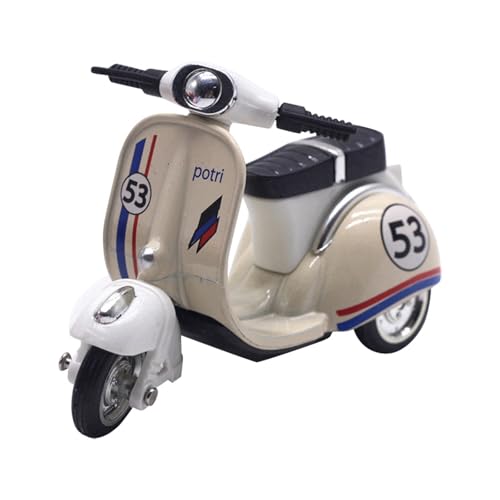Pädagogisches Rückzieh-Motorrad-Spielzeug, Retro-Roller-Modell aus Legierung mit Reibungskraft (Denkspiel-Sammelobjekt für Kinder) BgP458 (A, 10x4x7cm) von Generic