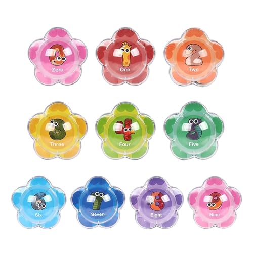 Pädagogisches schwimmendes Badespielzeug mit Alphabet-Zahlen 0–9 Tierfiguren für die frühe Lern- Entwicklungsförderung von Kindern Tne546 (Red, 5.5x4cm) von Generic