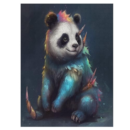 Panda - 1000 Teile Puzzle – - Hochauflösendes - Gelegenheitsspiel – 1000 Teile Holzpuzzle 500 PCS von Generic