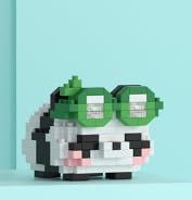 Panda Bausteine Set - Niedlich Mini Tier Building Kit Mit 185 StüCken, Kreativ-Bausteine, Mikro Spielzeug von Generic