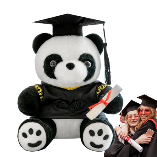 Panda Graduation Plüsch - Panda Stoffed Animal | Abschlussplüschspielzeug Mit & Zertifikat, Entzückende Panda -Puppe Für Kinder, Weiches Spielzeuggeschenk Für Grundschule, High School Und College Panda Graduation Plüsch - Panda Stoffed Animal | Abschlussplüschspielzeug Mit & Zertifikat, Entzückende Panda -Puppe Für Kinder, Weiches Spielzeuggeschenk Für Grundschule, High School Und College von Generic