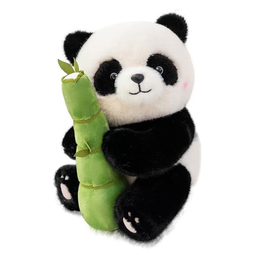 Panda-Kuscheltier, süßes Panda-Plüschtier, entzückende Stofftierpuppe, 25/35 cm süßes Plüschtier, naturgetreu gestaltete Raumdekoration, Spielzeuggeschenk für Kinder, Jungen und Mädchen 竹子款 25cm Panda-Kuscheltier, süßes Panda-Plüschtier, entzückende Stofftierpuppe, 25/35 cm süßes Plüschtier, naturgetreu gestaltete Raumdekoration, Spielzeuggeschenk für Kinder, Jungen und Mädchen 竹子款 25cm von Generic
