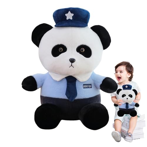 Panda-Plüschtier, Plüschtier, liebenswerter Panda, Spielzeug mit und Krawatte, verspielter Begleiter, Tierspielzeug, Schreibtischdekoration für Kinder ab 3 Jahren von Generic