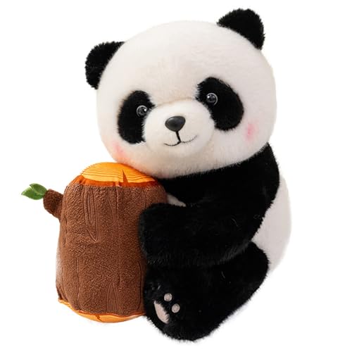 Panda Soft Toy, Panda Cuddly Toy, Niedliches Panda Plüsch Entzückende Gefüllte Tierpuppe für Wohnmobil -Dekor Und Sammlung Weiche Und Komfortable Materielle Realistische Merkmale für Tierlie 树桩款 25cm Panda Soft Toy, Panda Cuddly Toy, Niedliches Panda Plüsch Entzückende Gefüllte Tierpuppe für Wohnmobil -Dekor Und Sammlung Weiche Und Komfortable Materielle Realistische Merkmale für Tierlie 树桩款 25cm von Generic