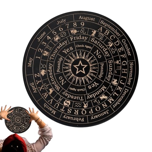 Pandolo -Tisch für Romantik - Holztisch für esoterische Wahrsagerei, handwerkliche spirituelle Tafel | Ouija Tabelle für mystische Botschaften, Pflanzen für die Energiekommunikation, Zubehör Pandolo -Tisch für Romantik - Holztisch für esoterische Wahrsagerei, handwerkliche spirituelle Tafel | Ouija Tabelle für mystische Botschaften, Pflanzen für die Energiekommunikation, Zubehör von Generic