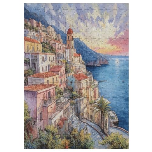 Paradise of Positano - 1000 Teile Puzzle – - Hochauflösendes - Gelegenheitsspiel – 1000 Teile Holzpuzzle 300 von Generic