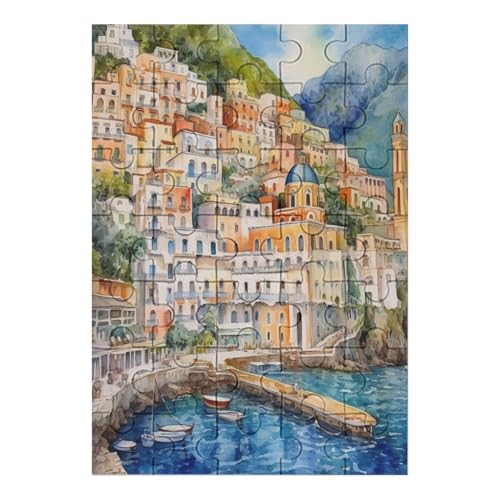 Paradise of Positano - 1000 Teile Puzzle – - Hochauflösendes - Gelegenheitsspiel – 1000 Teile Holzpuzzle 35 von Generic