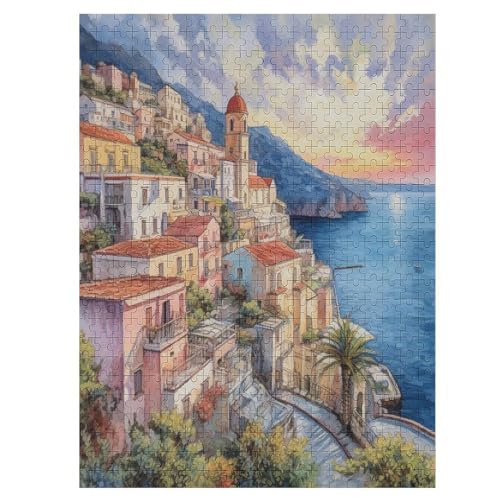 Paradise of Positano - 1000 Teile Puzzle – - Hochauflösendes - Gelegenheitsspiel – 1000 Teile Holzpuzzle 500 von Generic