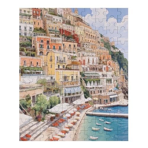 Paradise of Positano - 1000 Teile Puzzle – - Hochauflösendes - Gelegenheitsspiel – 1000 Teile Holzpuzzle 70 von Generic