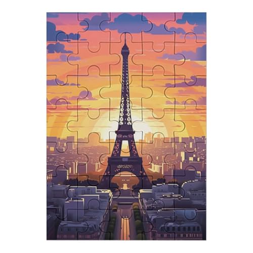 Paris Scene Puzzle 35 - Erwachsenenpuzzle Mit - Geschicklichkeitsspiel Für Die Ganze Familie - Ideal Als Holzpuzzle von Generic