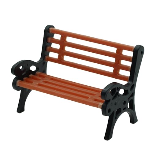 Parkbank Modell – kleine Parkbank, 1:75 Sitzplätze Park Street | Kleine Gartendekoration, Hausmöbel, Straßenpark-Modell für Zugbühne von Generic